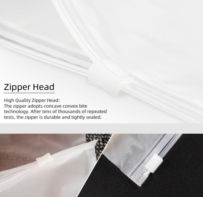 طباعة مخصصة أكياس بلاستيكية قابلة لإعادة الإغلاق صديقة للبيئة مع مقبض من أجل الملابس 5