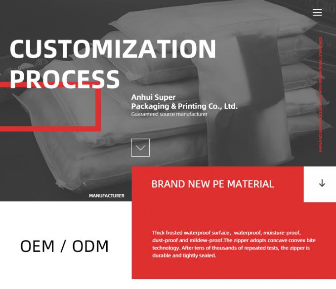 طباعة مخصصة أكياس بلاستيكية قابلة لإعادة الإغلاق صديقة للبيئة مع مقبض من أجل الملابس 8