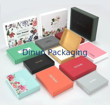 UV Printing Logo Kraft Paper Box with Gold Card Paper Color حسب الطلب
