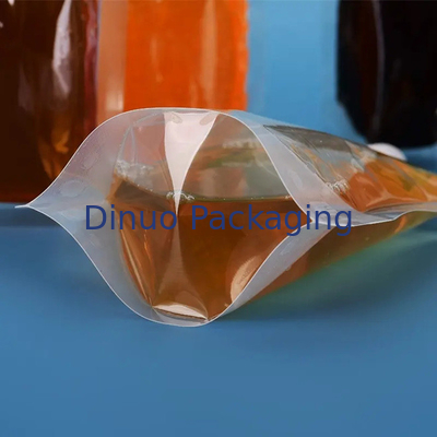 طباعة الحفر المخصصة الوقوف الحقائب السائلة شفافة شرب عصير صنبور الحقيبة