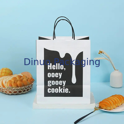 كيس ورق كرافت للتسوق مع مقبض طعام سريع