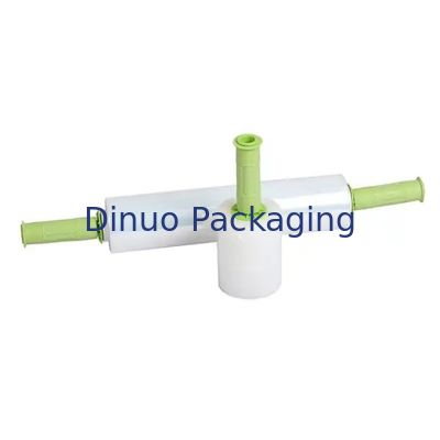 الفيلم الأبيض القابل للتخصيص من LLDPE الممتد والمتقلص المصمم بمقبض بلاستيكي