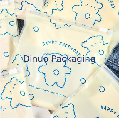 Reclosable Waterproof CPE Zipper Bag Plastic Storage Pouch For Cosmetic Electronic Accessories Packaging