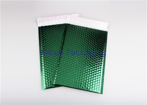 Tearproof مغلفات فقاعة معدنية داكنة اللون الأخضر مربع مغلفات مبطن