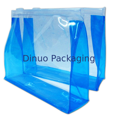 مخصص واضح PVC حقيبة مستحضرات التجميل / حقيبة أدوات الزينة PVC السفر مع سحاب