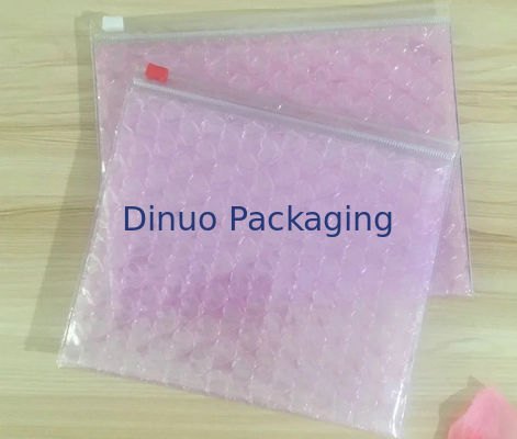 0.06-0.1mm سماكة PVC فقاعة حقيبة / قابلة لإعادة الاستخدام ميلر البلاستيك زيبر حقيبة