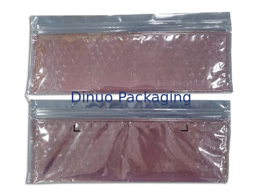 0.06-0.1mm سماكة PVC فقاعة حقيبة / قابلة لإعادة الاستخدام ميلر البلاستيك زيبر حقيبة