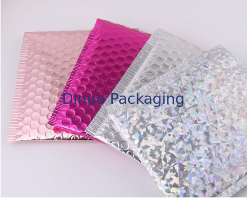 VMPET Surface Decorative Holographic Bubble Mailers طباعة مخصصة