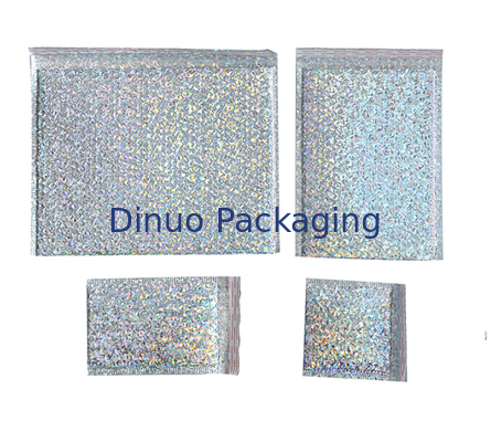 VMPET Surface Decorative Holographic Bubble Mailers طباعة مخصصة
