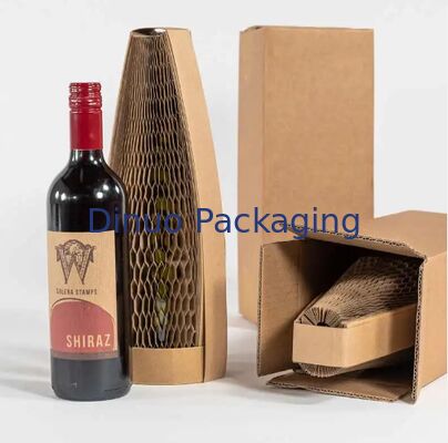 Kraft Paper Honeycomb Paper Sleeve Packaging 100% Eco-friendly for Liquor Bottle Packaging